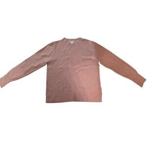 J.Crew Sweater Womens Medium Dusty Pink Heather Crew Neck Pullover Long